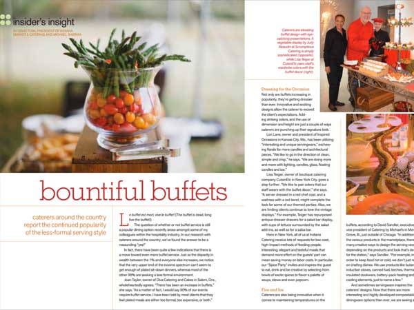 Catering Magazine - Bountiful Buffets - Article by David Turk
